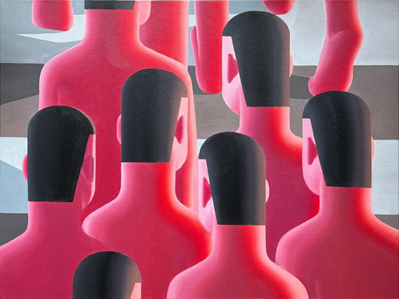 Is It You, Is It Me, and him/her----Insurmountable Boundary - a Paintings by Qiang Wu